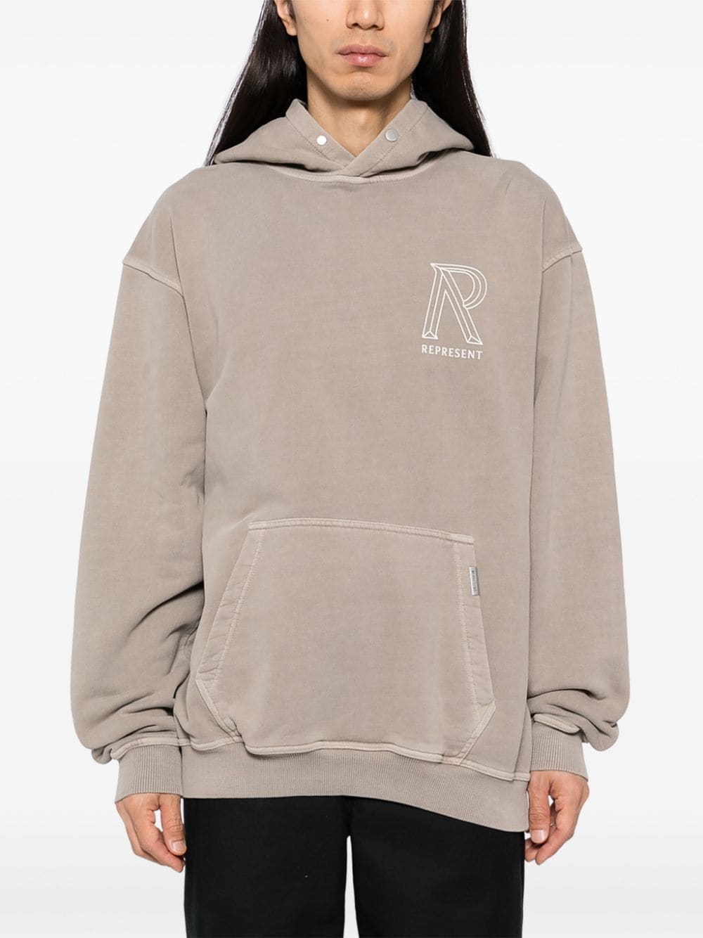 Shop Represent St Michael Hoodie In Neutrals