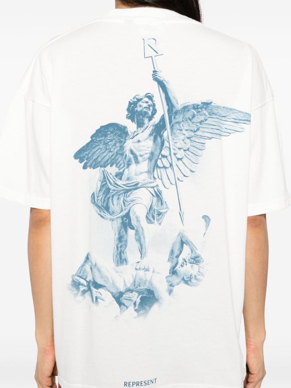 Shop Represent St Michael T-shirt In White