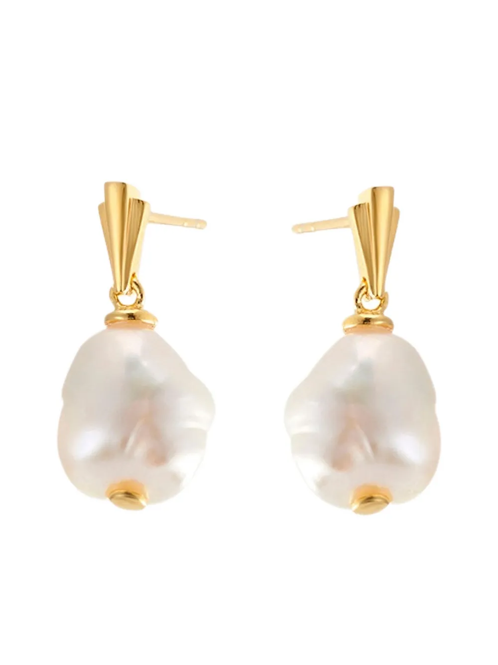 V by Laura Vann Coco Pearl drop earrings - Goud