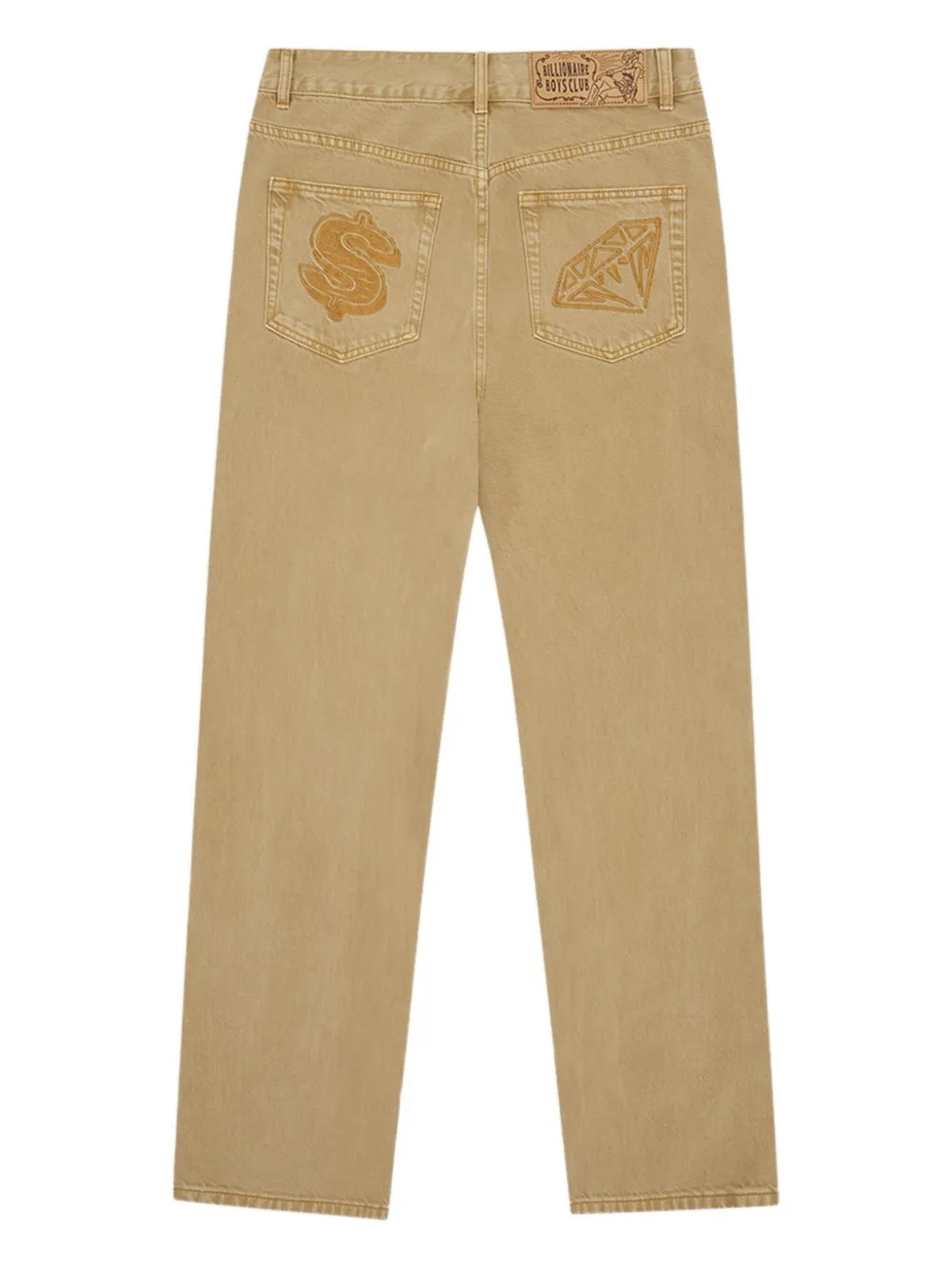 Billionaire Boys Club Jeans met diamanten en dollars print Bruin