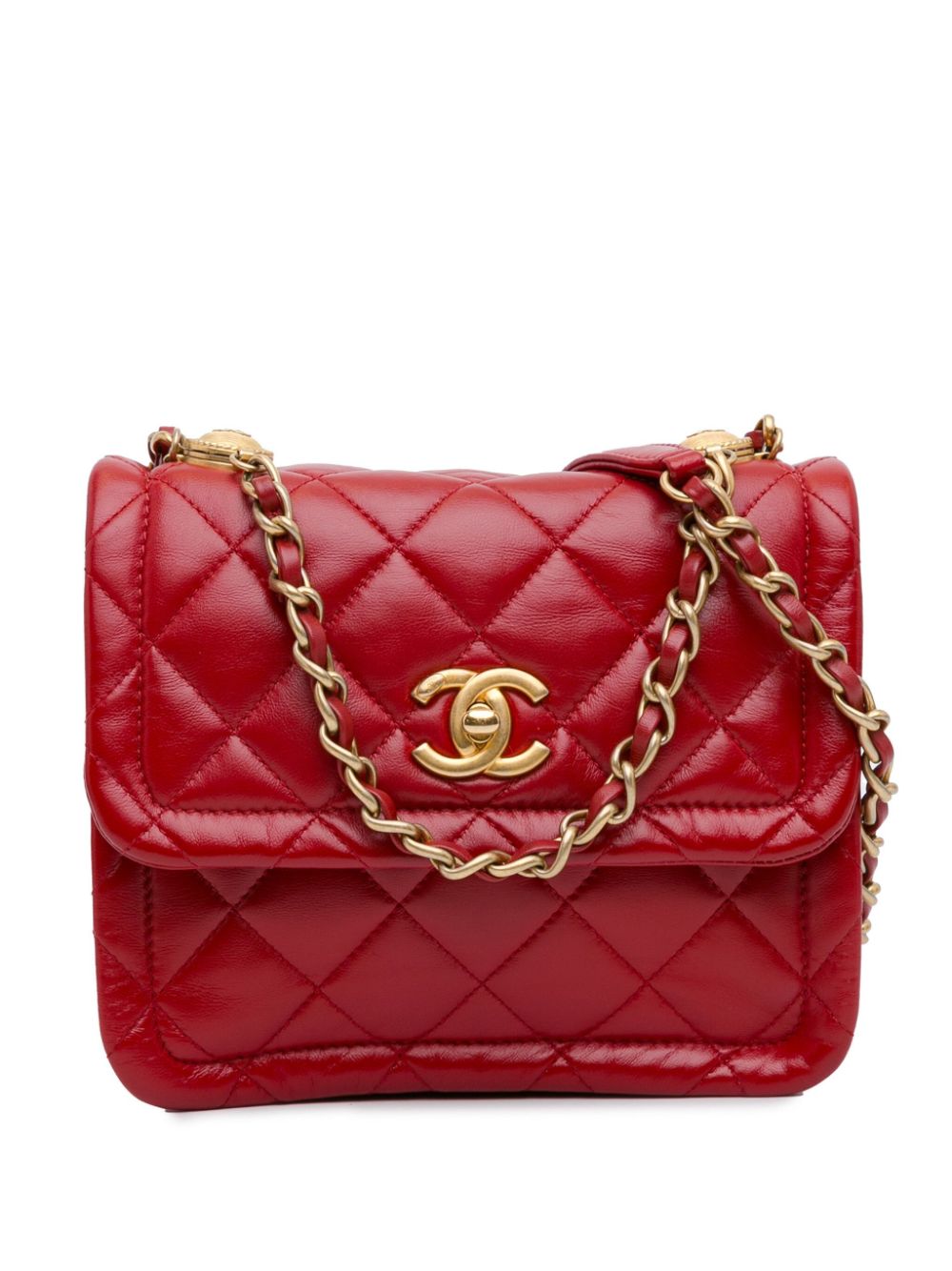 CHANEL 2020 Mini Quilted Lambskin Soft Square Flap satchel Women