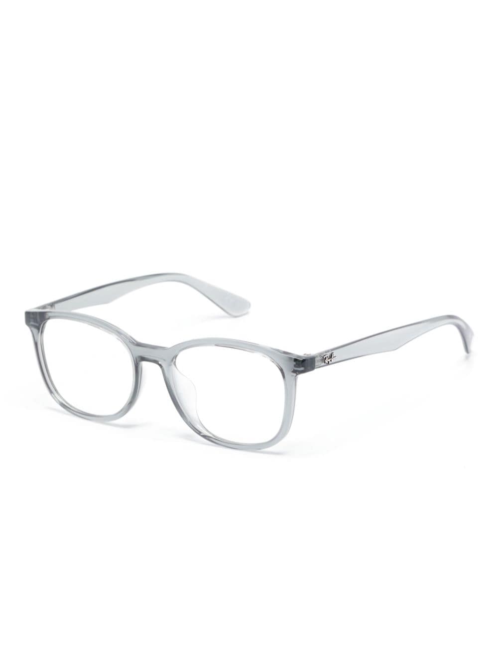 Shop Ray Ban Rectangle-frame Glasses In Grey