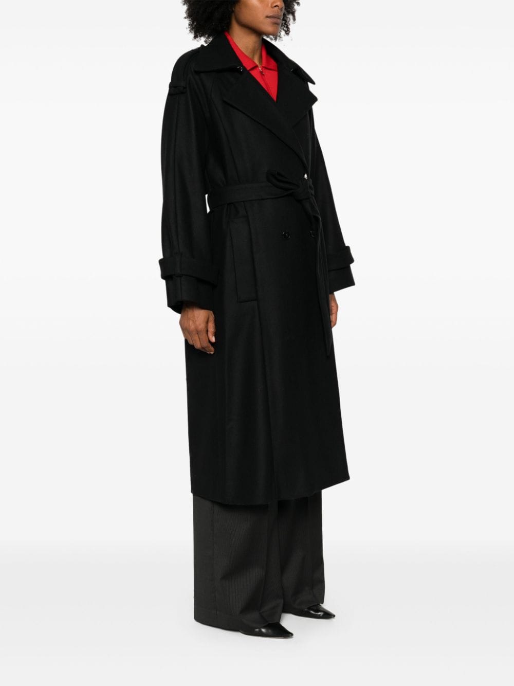 Shop Ivy & Oak Caroline Ann Trench Coat In Black