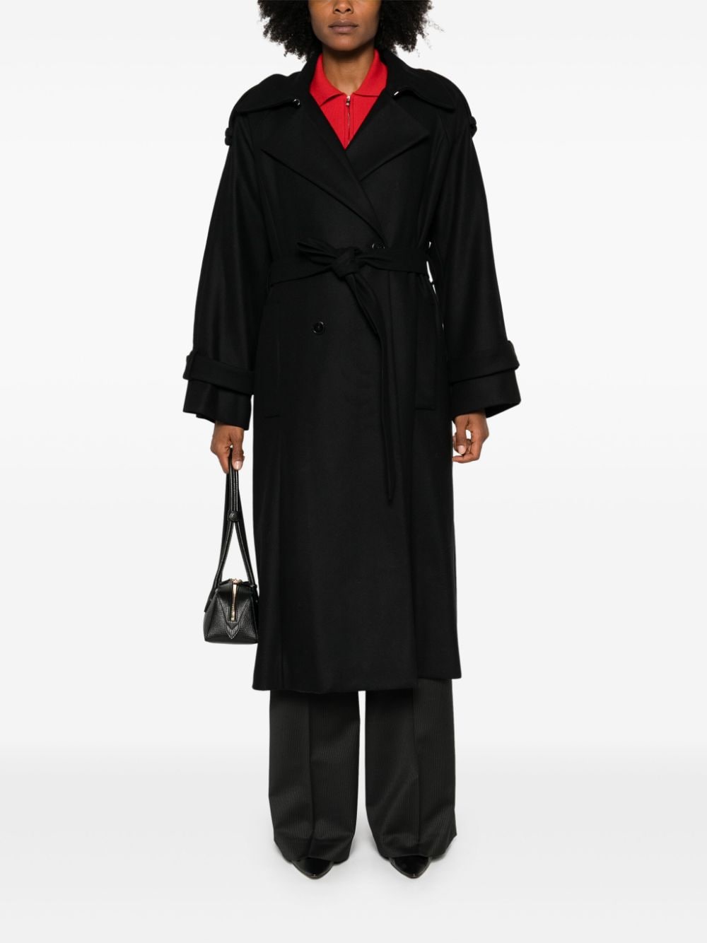 Shop Ivy & Oak Caroline Ann Trench Coat In Black