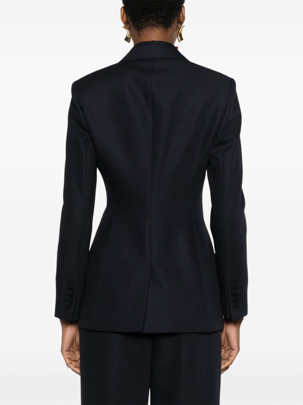 Shop Gucci Single-breasted Blazer In Blue