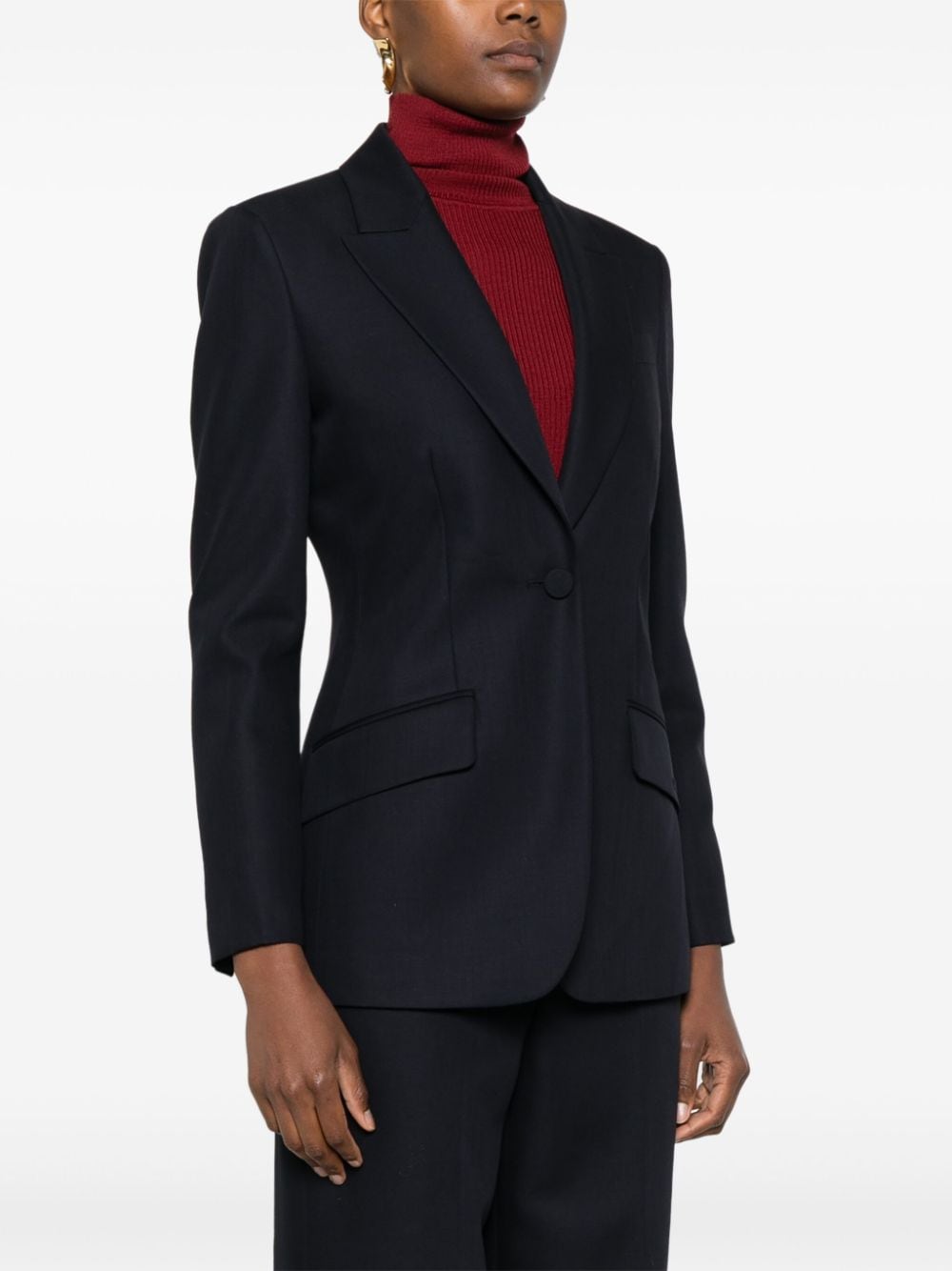 Shop Gucci Single-breasted Blazer In Blue