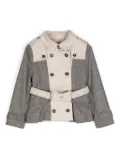 Burberry Kids patchwork design blazer - Grey