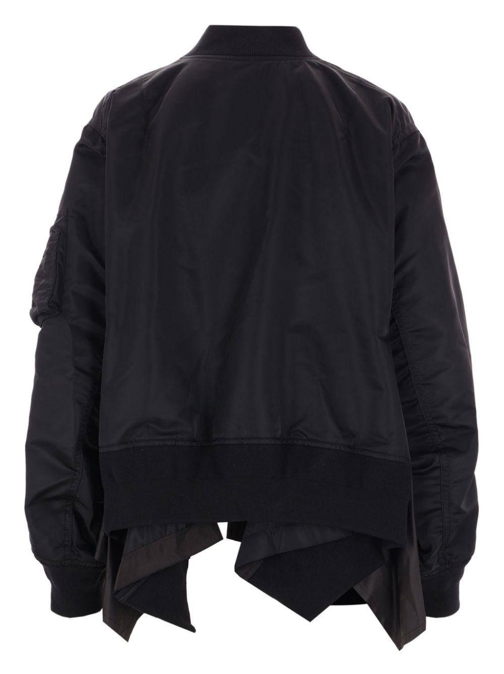 Shop Sacai Layered-design Bomber Jacket In Black