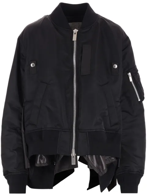 sacai layered-design bomber jacket