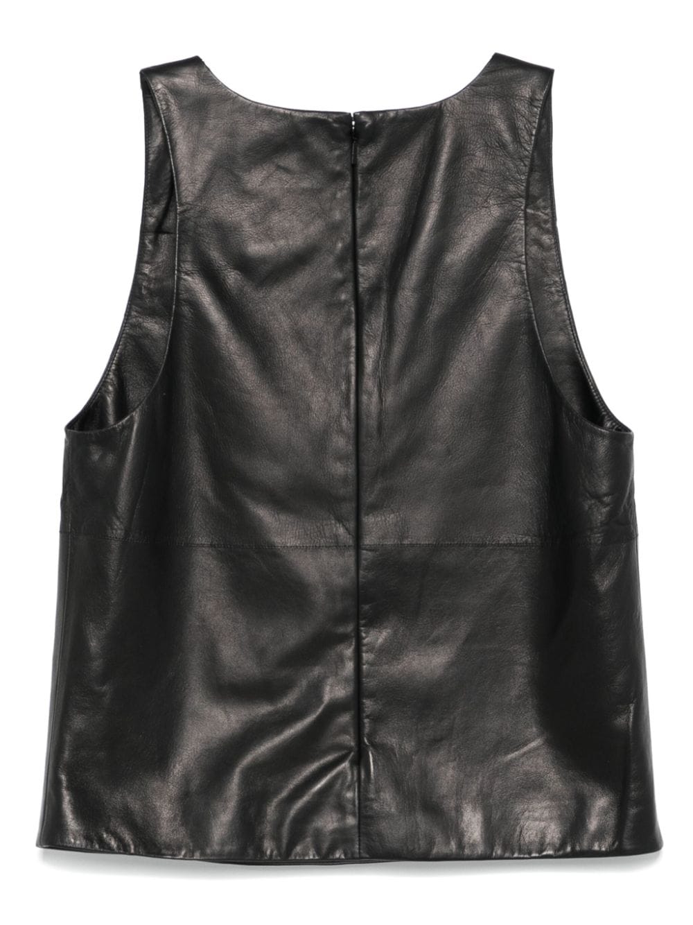 Saint Laurent leather top - Zwart