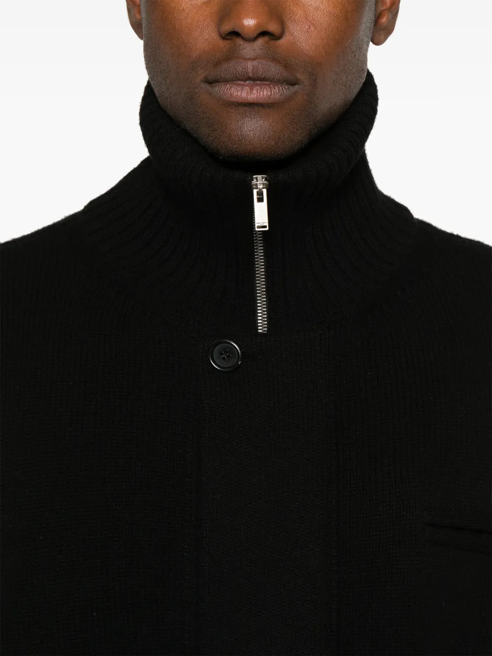 Saint Laurent Wollen bomberjack Zwart