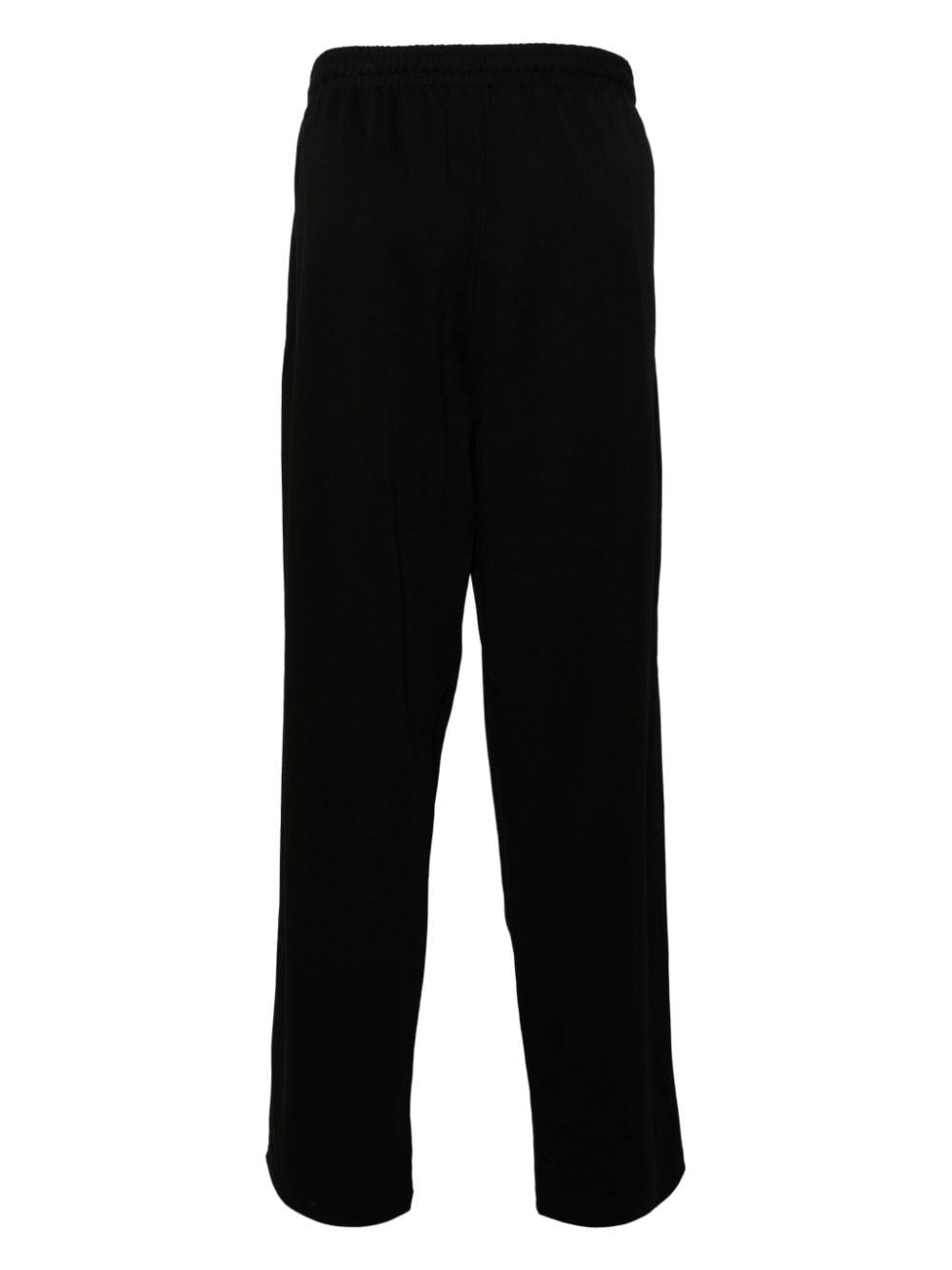 Attachment cotton straight-leg trousers - Zwart