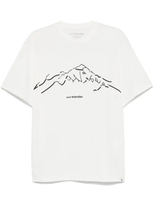 T-shirt à imprimé abstrait - and Wander - Modalova