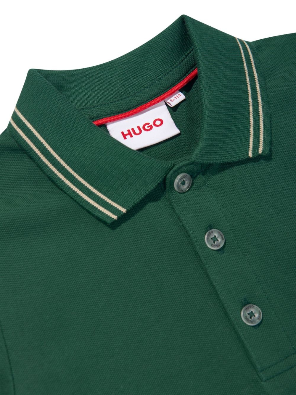 Shop Hugo Rubberised-logo Polo Shirt In 绿色