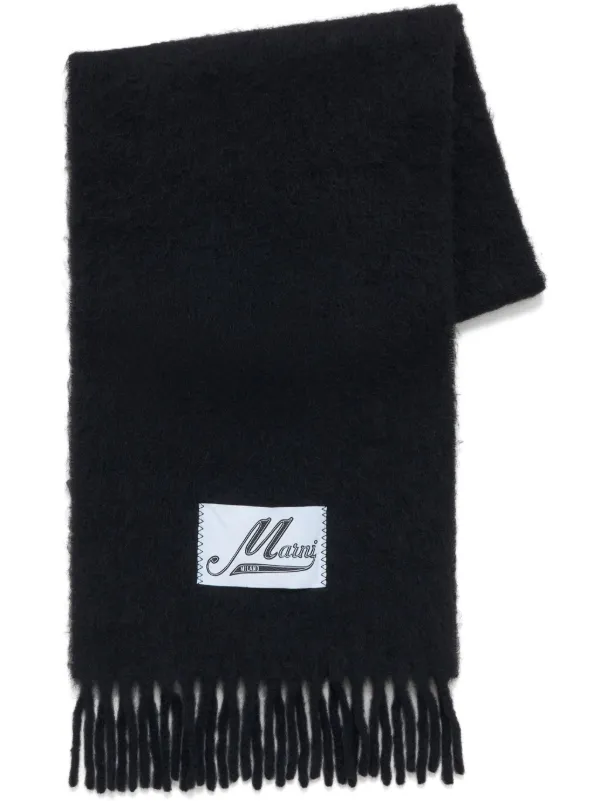 Marni Alpaca-blend Scarf in Black