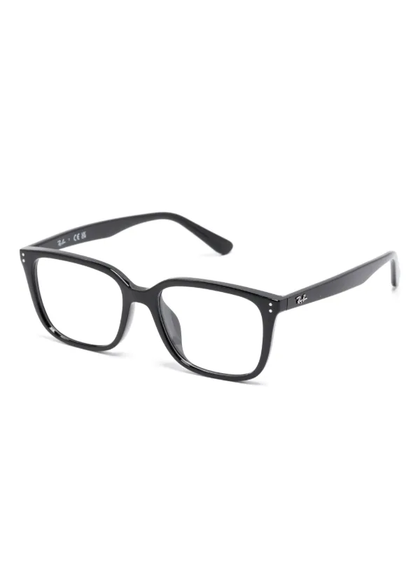 Ray-Ban ブラック スクエア 眼鏡 Ray-Ban square-frame Glasses | Black | FARFETCH OM