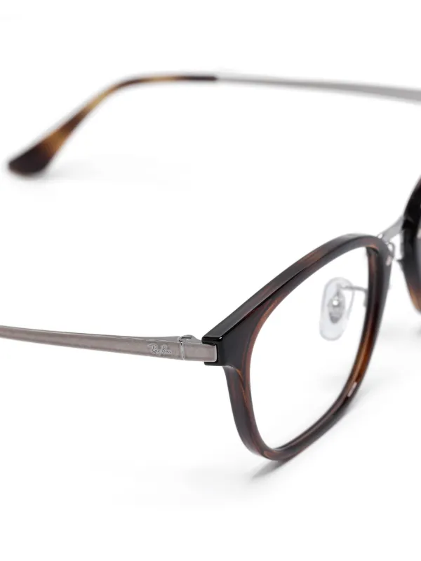 正規品 Ray Ban ブラウン スクエア メガネ F968 Ray-Ban スクエア眼鏡フレーム | ブラウン | FARFETCH JP