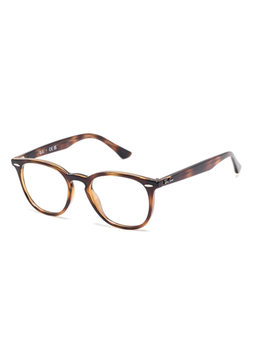 Shop Ray Ban Square-frame Glasses In Brown