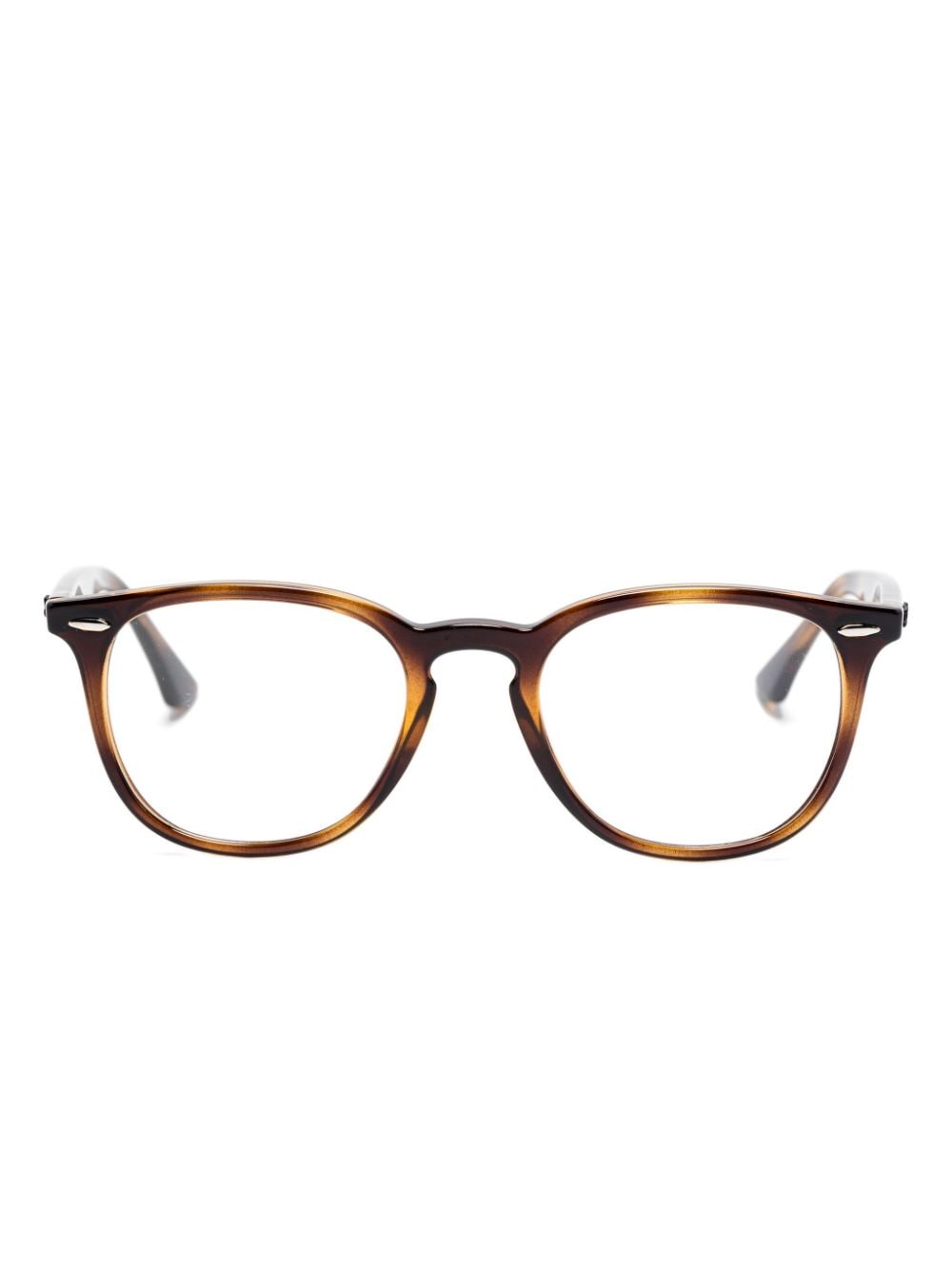 Shop Ray Ban Square-frame Glasses In Brown