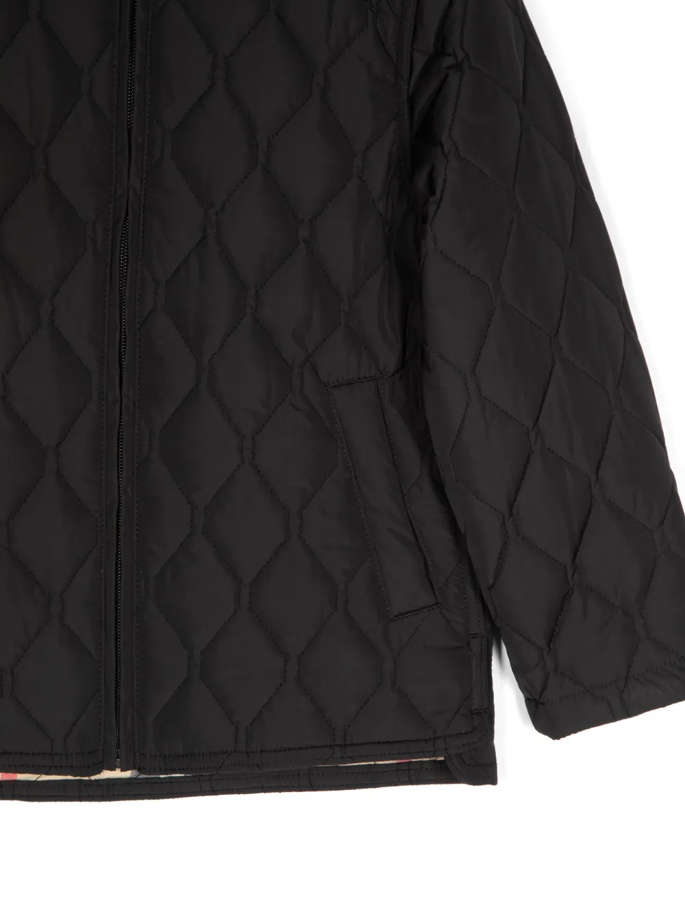 Burberry Kids Gewatteerd jack Zwart