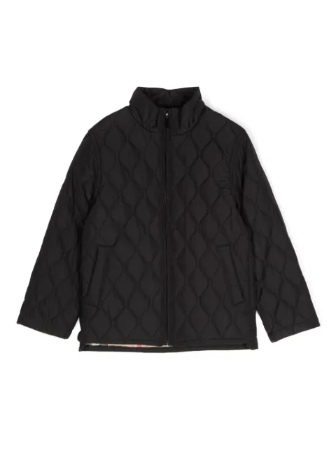Burberry Kids diamond-quilted detailed padded jacket