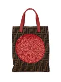 Fendi Pre-Owned 2000-2010 Zucca Canvas Sequins tote bag - Red