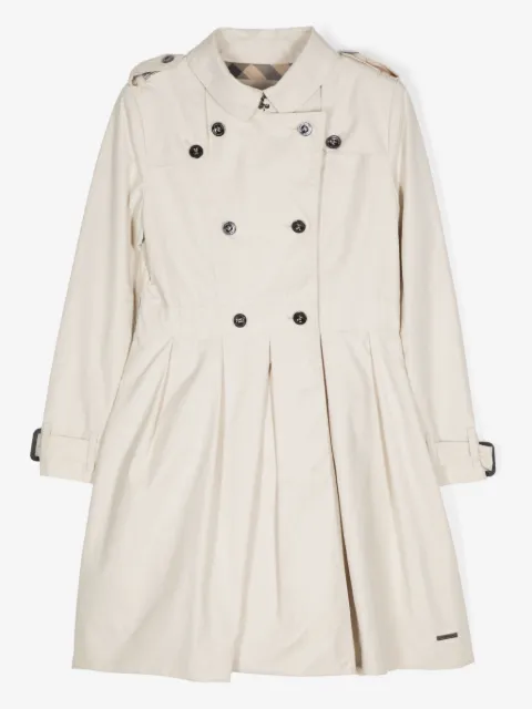 Burberry Kids abrigo con doble botonadura