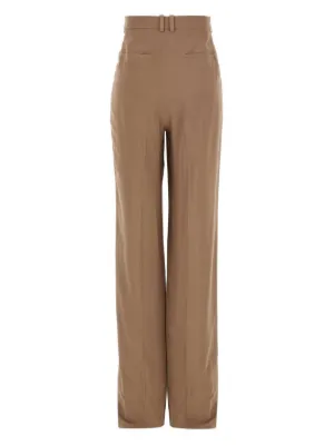 【関税＆送料込み】Saint Laurent Trousers Saint Laurent Pants for Women | YSL Leather | FARFETCH US