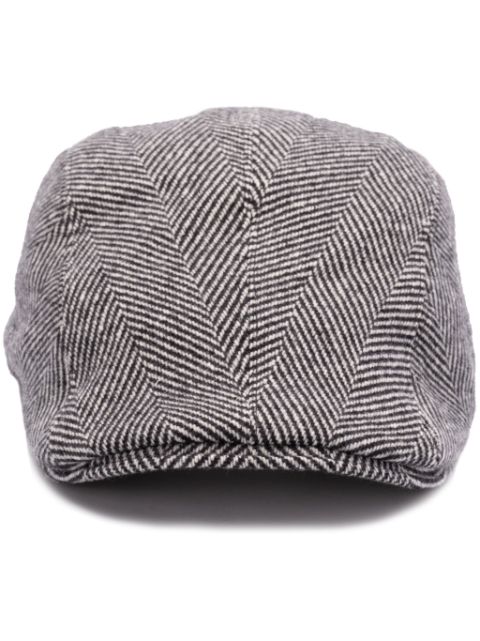 Brunello Cucinelli herringbone wool beret Men