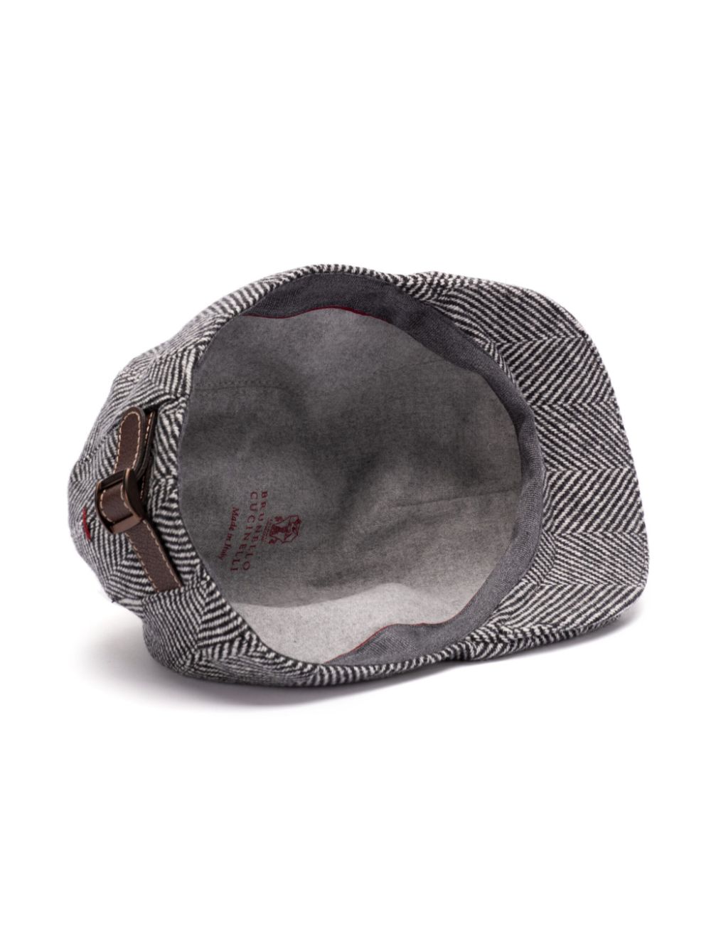 Find the best buy Brunello Cucinelli herringbone wool beret Men