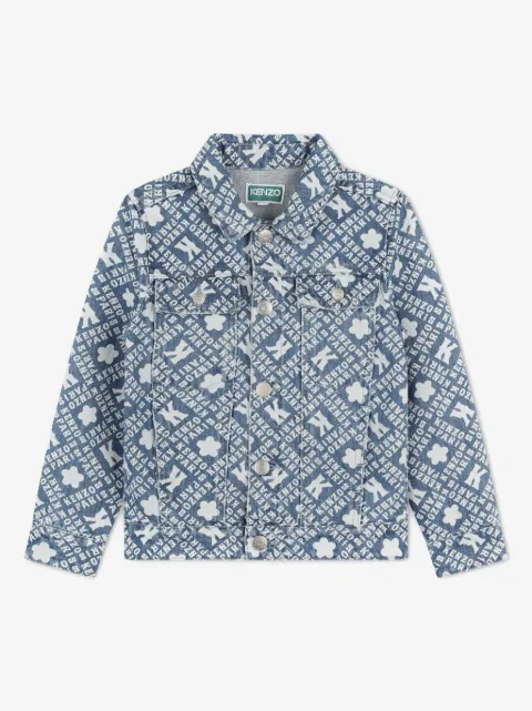 Kenzo Kids chamarra de mezclilla con monograma