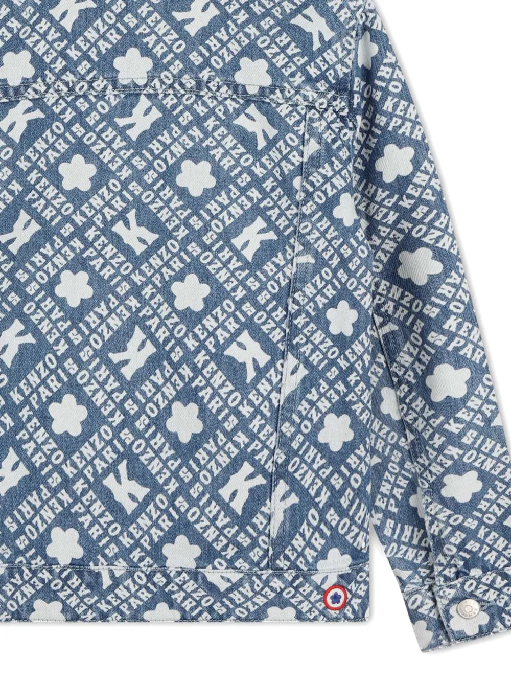 Kenzo Kids Spijkerjack met monogram Blauw