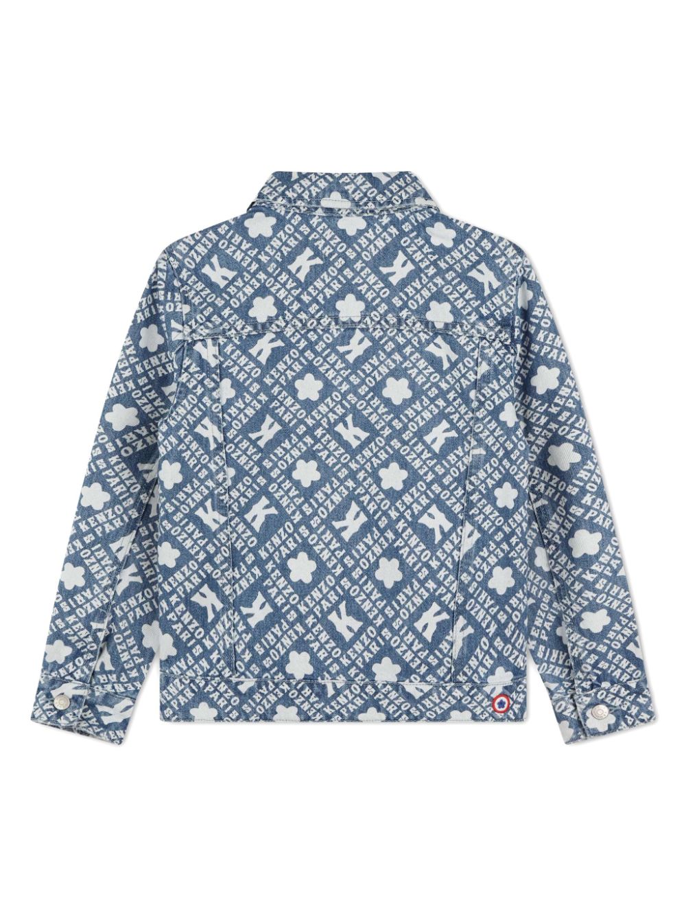 Kenzo Kids monogram denim jacket - Blauw