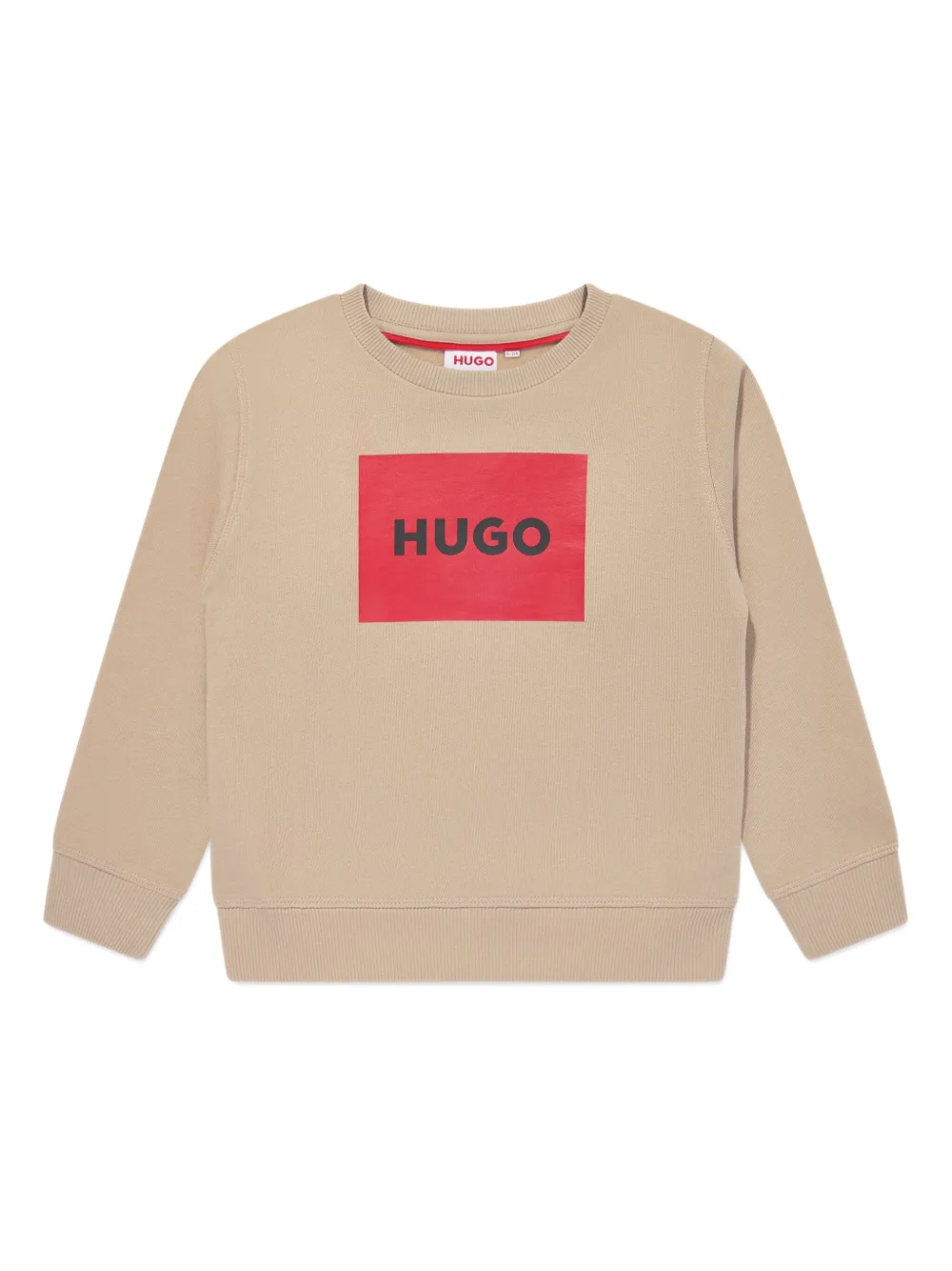 HUGO KIDS Sweater met logoprint Beige