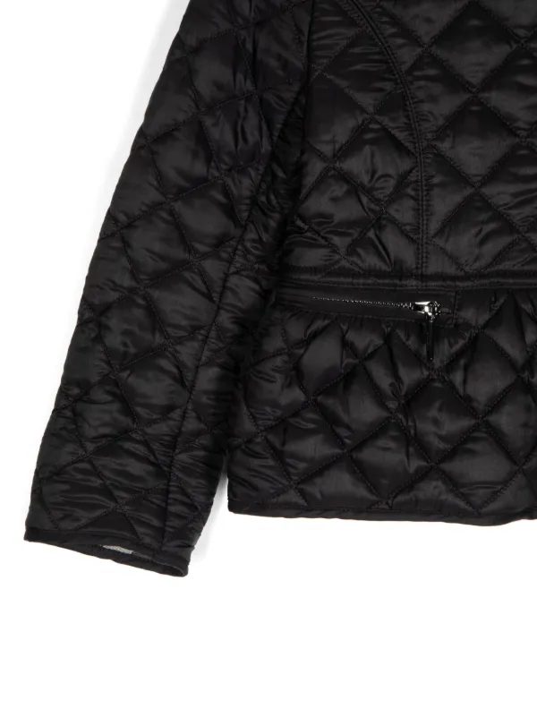 Burberry Kids キルティング パデッドジャケット | ブラック | FARFETCH JP