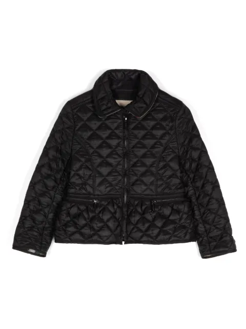 Burberry Kids diamond-quilted detailed padded jacket