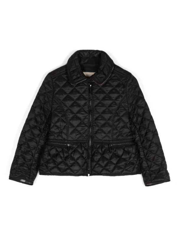 Burberry Kids キルティング パデッドジャケット | ブラック | FARFETCH JP