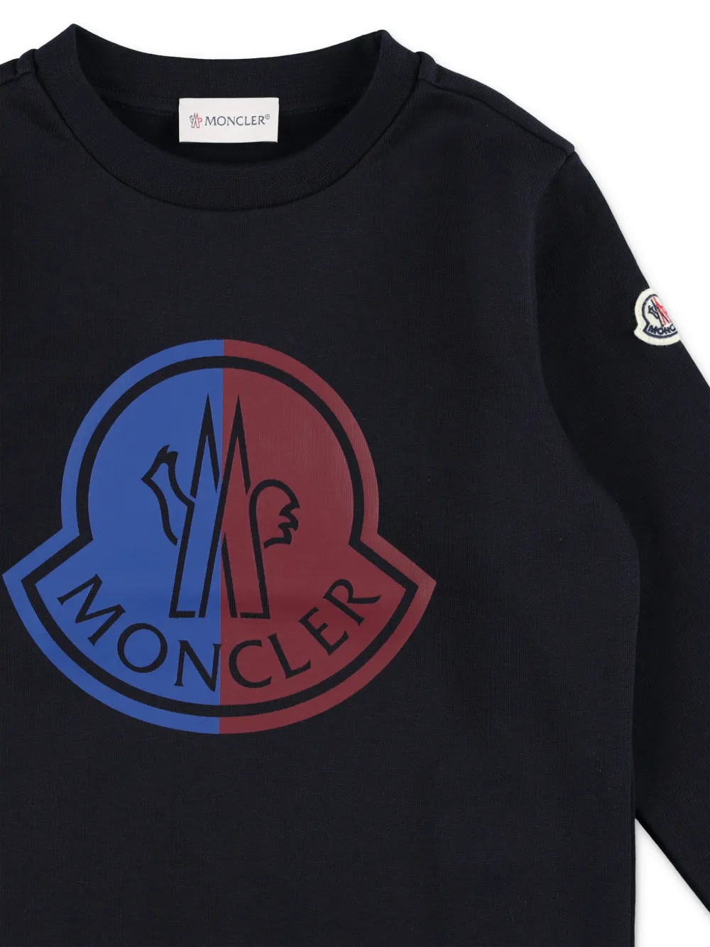 Moncler Enfant Sweater met print Blauw