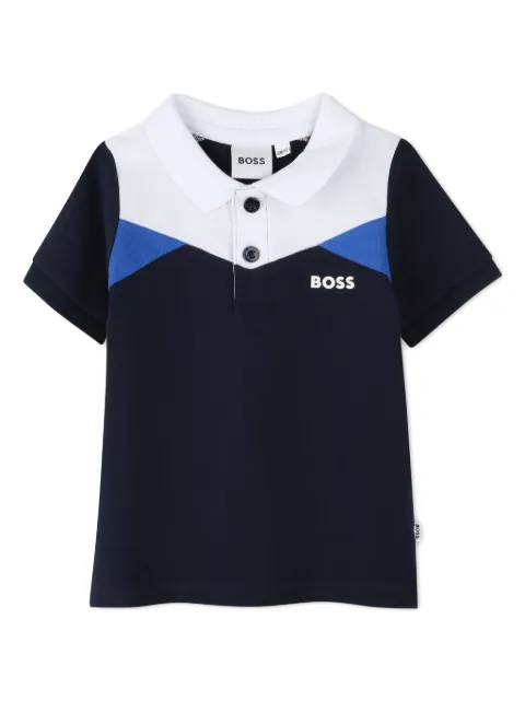 BOSS Kidswear قميص بولو بأجزاء مخيوطة