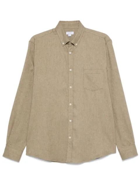 Sunspel flannel button-up shirt