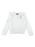 POLO RALPH LAUREN KIDS Polo Pony ruffled sweatshirt - White