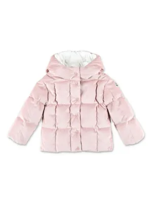 バーバリー（BURBERRY キッズジャケット ピンク BURBERRY (バーバリー) Kids リバーシブル ダウンジャケット パロディ