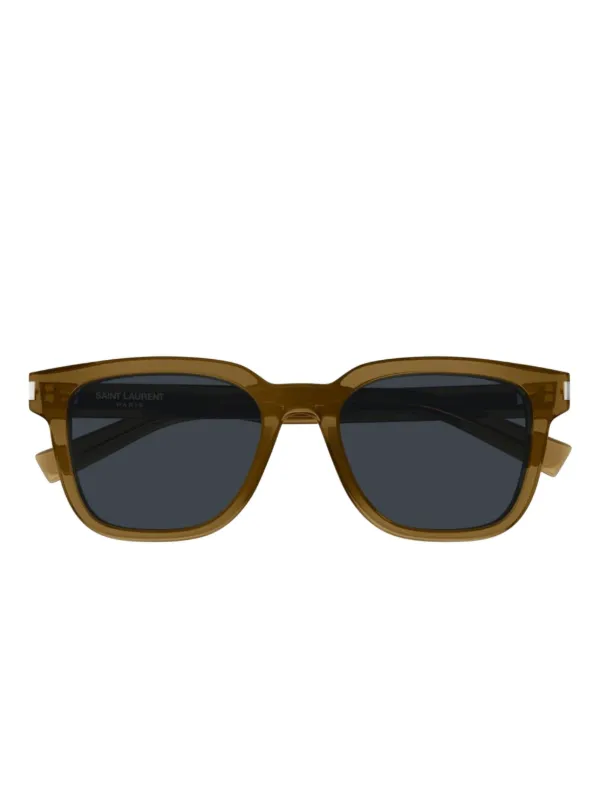 Saint Laurent ブラウン スクエアサングラス Saint Laurent Eyewear スクエアフレーム サングラス | ブラウン