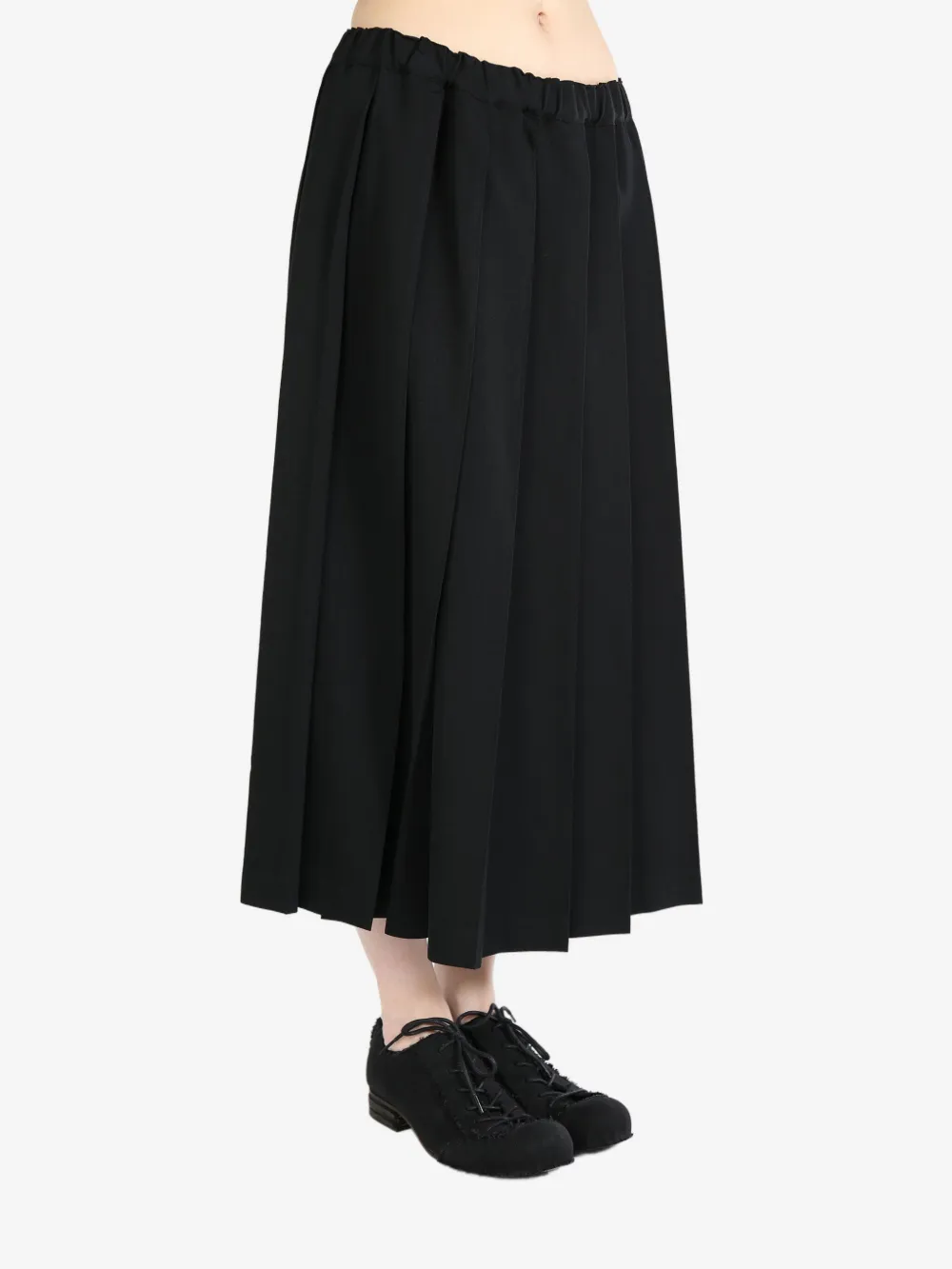 Comme Des Garçons Comme Des Garçons pleated wool skirt - Zwart