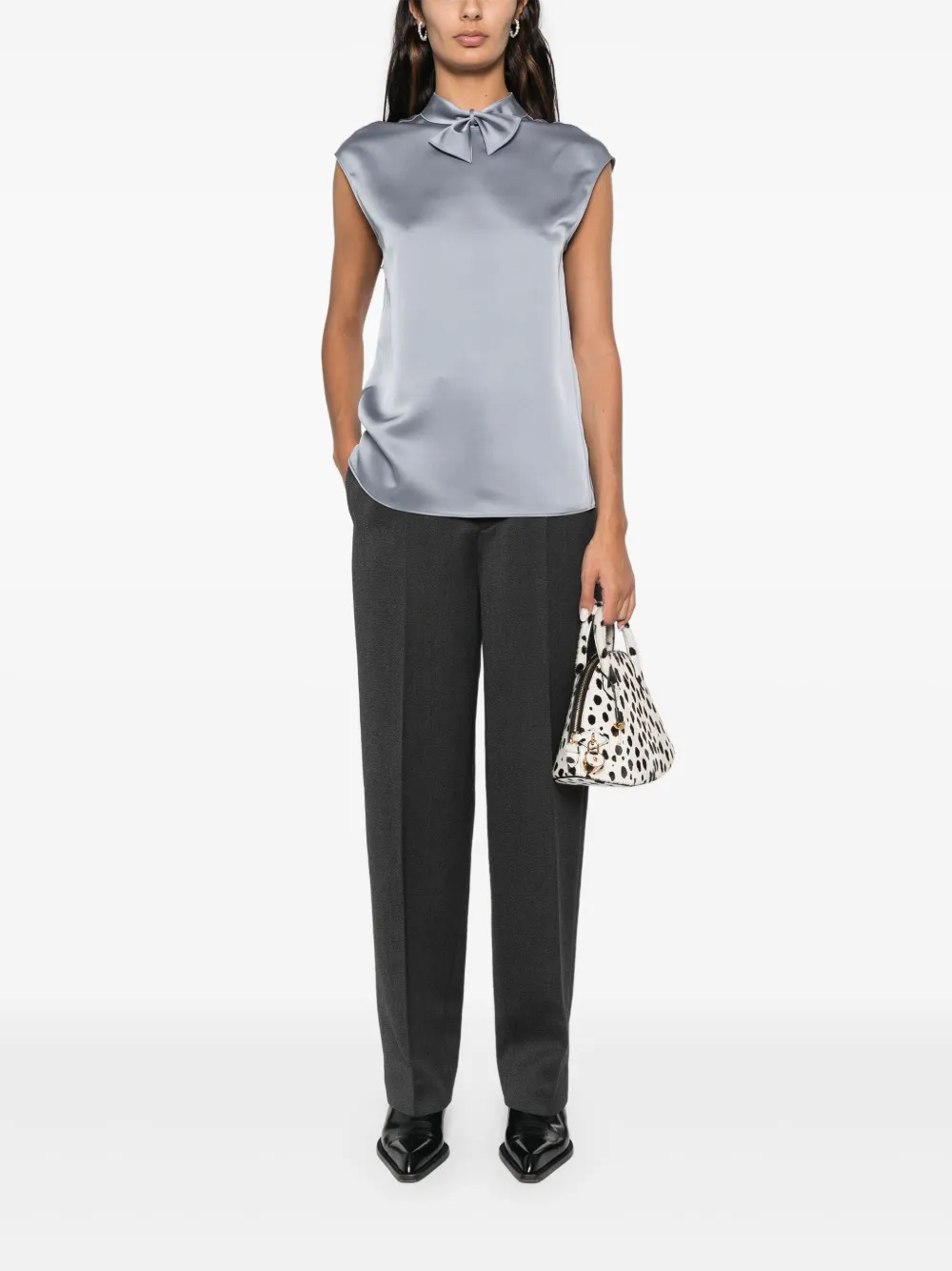 Emporio Armani Top met geknoopt detail - Grijs