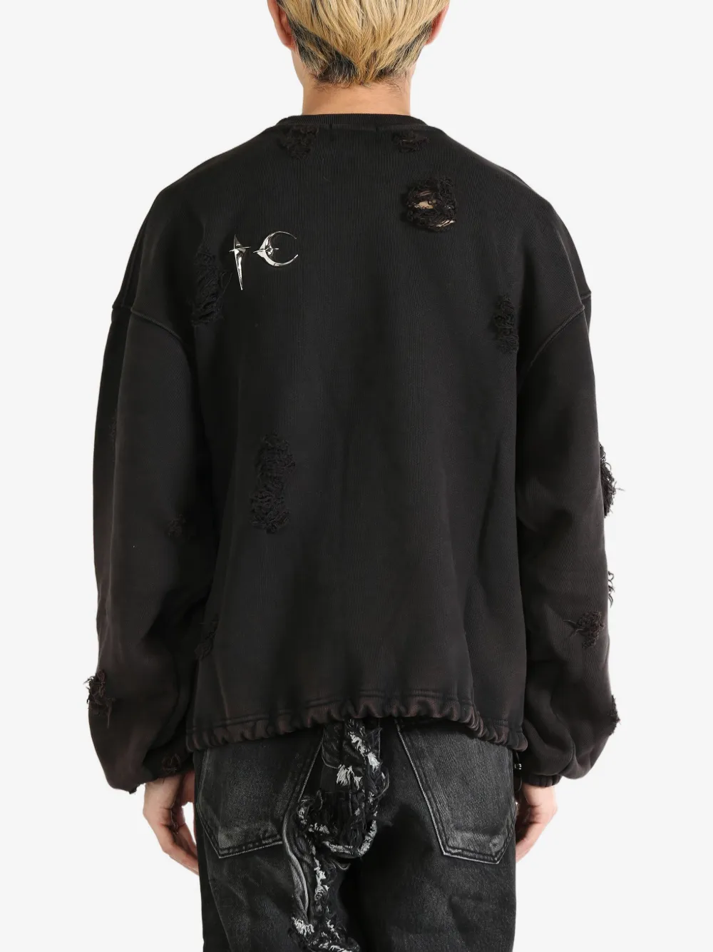 Thug Club Distressed Sweatshirt In Black