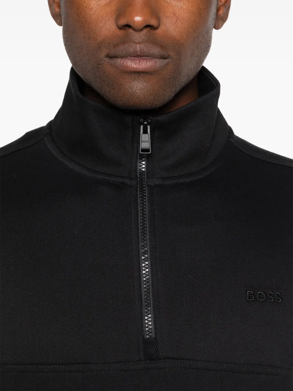 BOSS ジップアップ スウェットシャツ | ブラック | FARFETCH JP