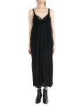 Simone Rocha lace-up satin dress - Black