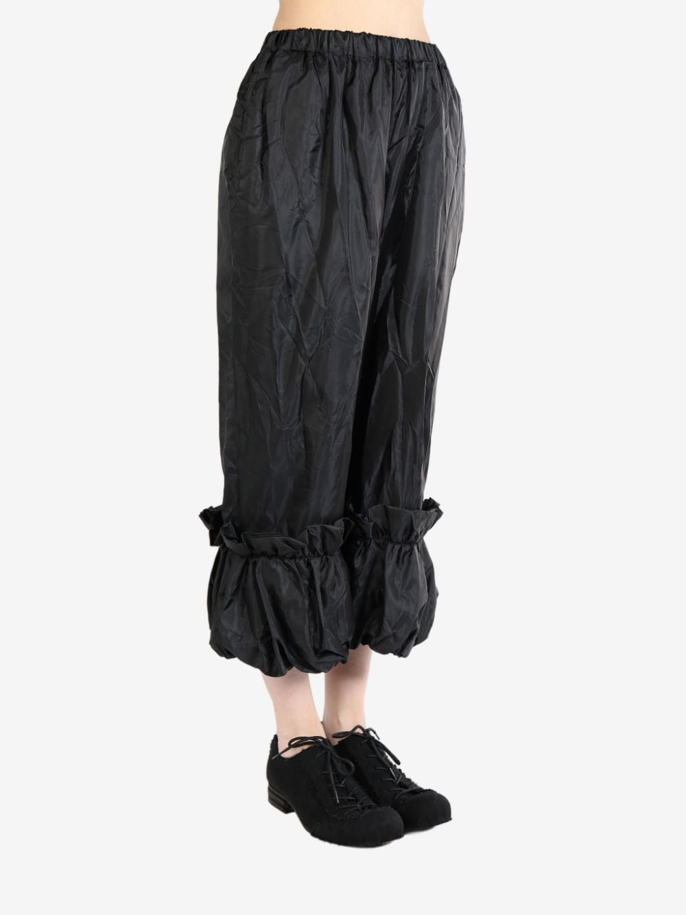 Comme Des Garçons Comme Des Garçons elasticated-waist cropped trousers - Zwart