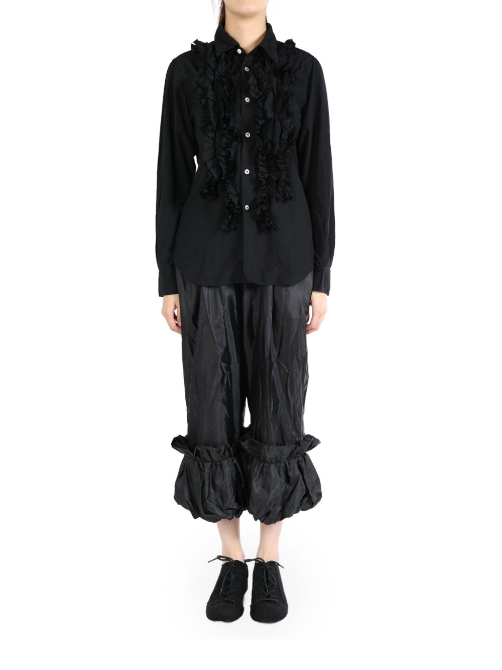 Comme Des Garçons Comme Des Garçons ruffled shirt – Black